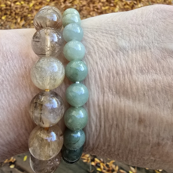 8mm Gradient Myanmar Jade Bracelet. - Picture 8 of 13